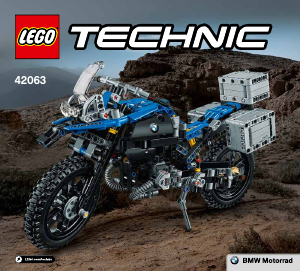 Руководство ЛЕГО set 42063 Technic Приключения на BMW R 1200 GS