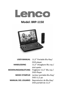 Manual Lenco BRP-1150BK DVD Player
