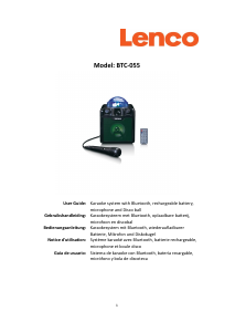 Manual de uso Lenco BTC-050BK Equipo de karaoke