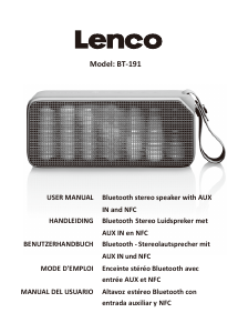 Mode d’emploi Lenco BT-191BK Haut-parleur