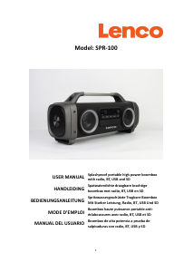 Manual Lenco SPR-100BK Speaker