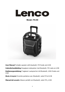 Manual de uso Lenco PA-90 Altavoz