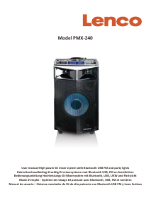 Manual Lenco PMX-240 Speaker