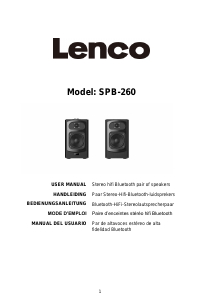 Mode d’emploi Lenco SPB-260BK Haut-parleur