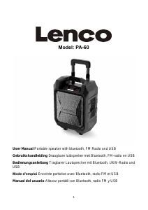 Manual Lenco PA-60 Speaker