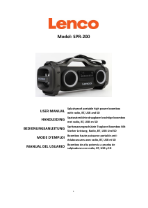 Manual de uso Lenco SPR-200BK Altavoz