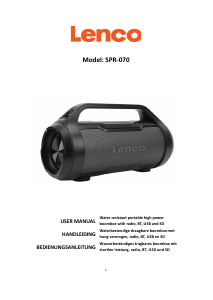 Manual Lenco SPR-070BK Speaker