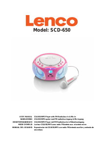 Manual Lenco SCD-650PK Stereo-set