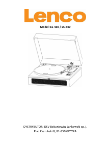 Instrukcja Lenco LS-440GY Gramofon