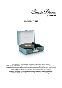 Manual Lenco TT-110BUWH Turntable