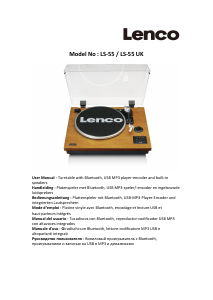 Manual de uso Lenco LS-55WA Giradiscos