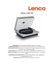 Manual Lenco L-30BK Turntable