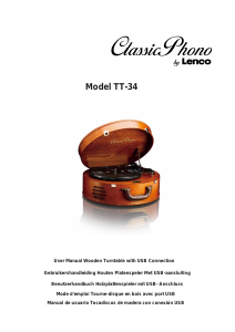 Mode d’emploi Lenco TT-34 Platine