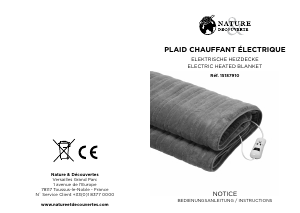 Manual Nature & Découvertes 15187910 Electric Blanket