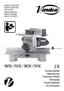 Manual Virutex TS72C Serra de esquadria