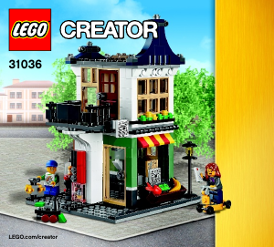 Manual Lego set 31036 Creator Loja de brinquedos e produtos de mercearia