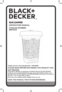 Manual Black and Decker BDPC912 Pest Repeller
