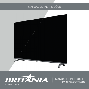 Manual Britania BTV55Q20N5SBL Televisor LED