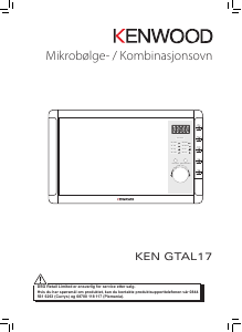 Bruksanvisning Kenwood KEN GTAL17 Mikrobølgeovn