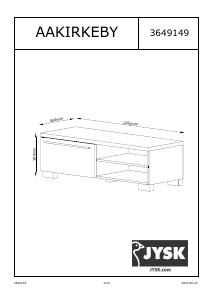 Käyttöohje JYSK Aakirkeby (120x37x45) Tv-taso