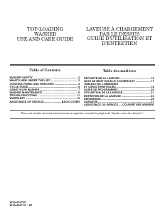 Mode d’emploi Inglis ITW4671EW Lave-linge