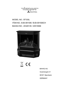 Manual Voltomat EF330L Electric Fireplace