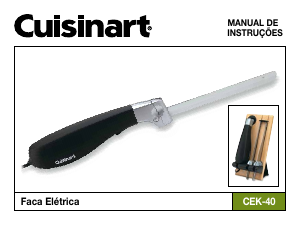 Manual Cuisinart CEK-40 Faca elétrica