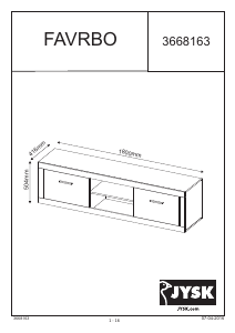 Manual JYSK Favrbo Comodă TV