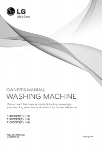 Manual LG F1480QDSP Washing Machine