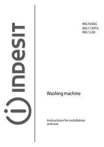 Manual Indesit WG 1030 G Washing Machine