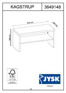 Manual de uso JYSK Kagstrup Mueble TV