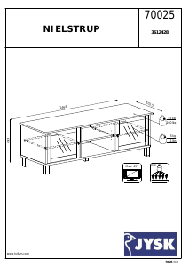 Hướng dẫn sử dụng JYSK Nielstrup Ghế dài xem TV