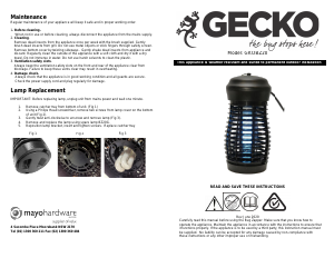 Manual Gecko GKOBZ20 Pest Repeller