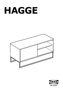 Manuale IKEA HAGGE (100x40x50) Mobile TV
