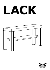 Vadovas IKEA LACK (90x26x45) Televizoriaus suoliukas