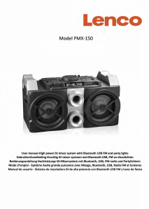 Manual de uso Lenco PMX-150 Altavoz