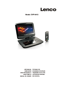 Manual de uso Lenco DVP-9413 Reproductor DVD