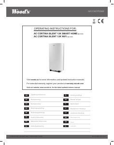 Kasutusjuhend Wood's WAC1203G Cortina Silent 12K WiFi Kliimaseade