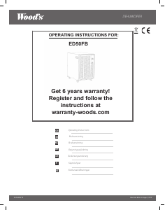 Manual Wood's ED50FB Dehumidifier
