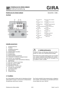 Bedienungsanleitung Gira 03851910 Zeitschaltuhr