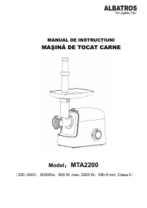 Manual Albatros MTA2200 Tocator carne
