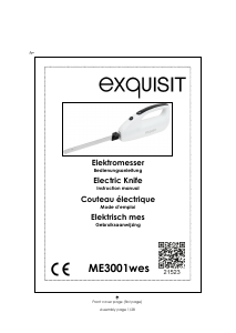 Mode d’emploi Exquisit ME3001wes Couteau électrique