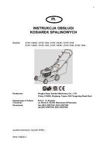 Instrukcja Daye DYM 1462E Kosiarka