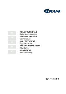 Manual Gram KF 411864 N X Fridge-Freezer