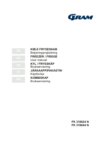 Bruksanvisning Gram FK 318644 N Kjøle-fryseskap