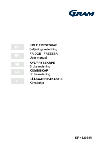 Bruksanvisning Gram KF 412064/1 Kjøle-fryseskap