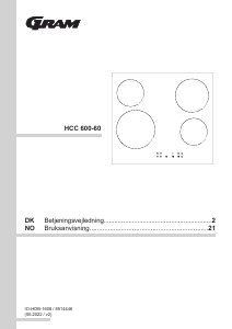 Bruksanvisning Gram HCC 600-60 Kokeplate
