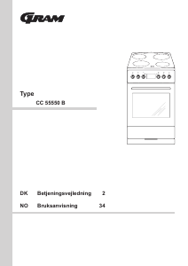 Bruksanvisning Gram CC 55550 B Komfyr