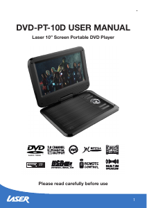 Manual Laser DVD-PT-10D DVD Player