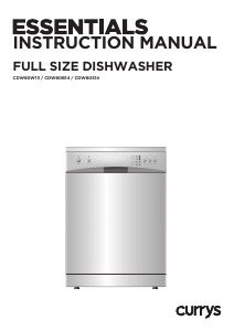 Manual Currys Essentials CDW60W15 Dishwasher